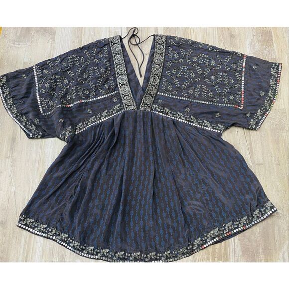 Free People Eternal Sunshine Tunic Boho Dress Sz S Oversized - Picture 7 of 8